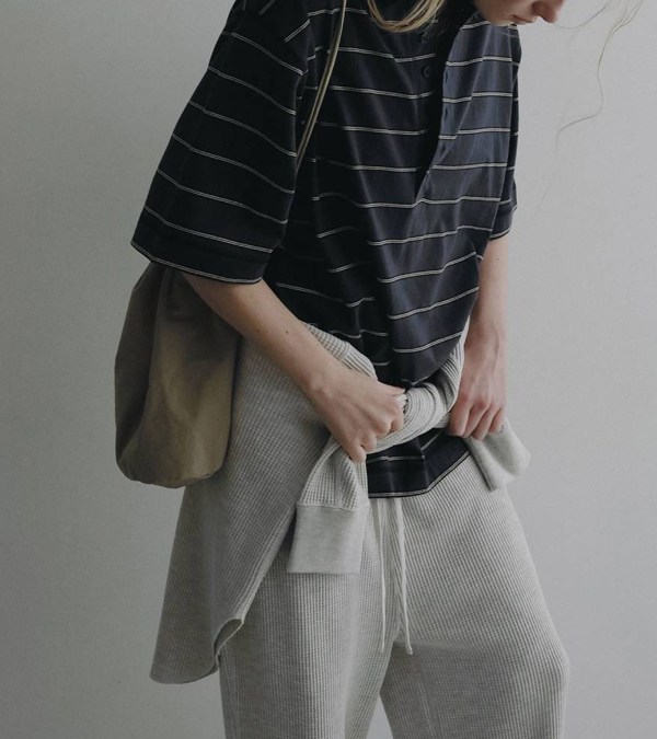 画像13: ワッフルルーズヘンリートップス　Waffle Loose Henleytops