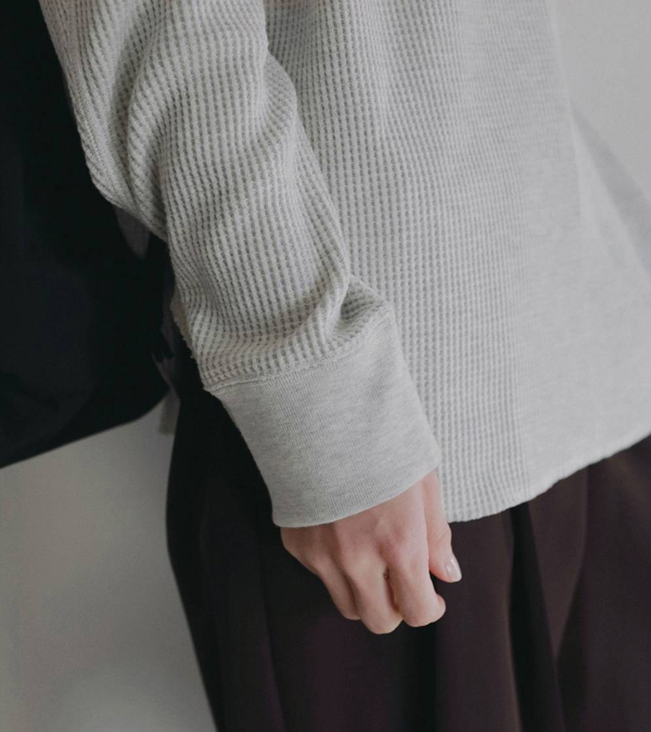 画像11: ワッフルルーズヘンリートップス　Waffle Loose Henleytops