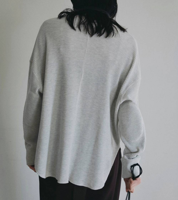 画像9: ワッフルルーズヘンリートップス　Waffle Loose Henleytops
