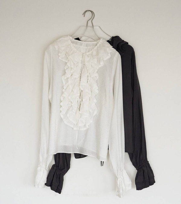 画像1: 2ウェイフリルブラウス　2way Frill Blouse