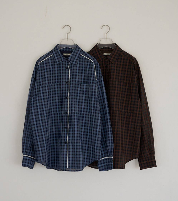 画像1: シアーチェックオーバーシャツ　Sheercheck Over Shirts