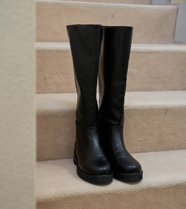画像1: エコレザーロングブーツ　Ecoleather Long Boots