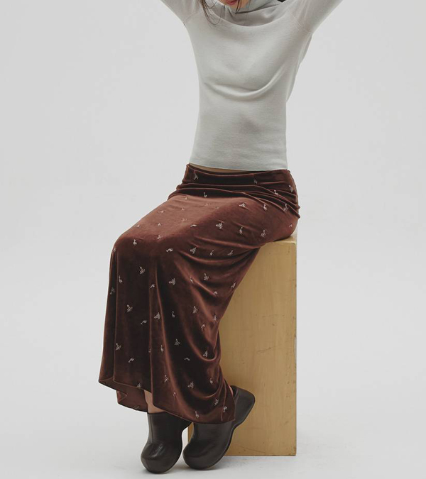 画像8: プティーフラワーベロアスカート　Petit Flower Velour Skirt
