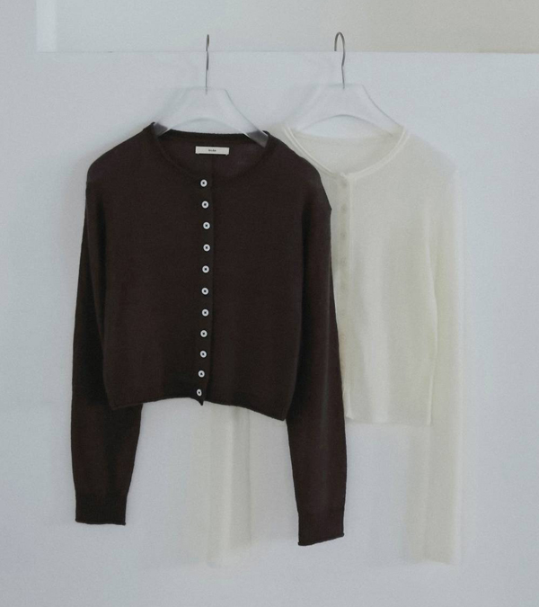 画像5: レイヤードクルーネックカーディガン　Layered Crewneck Cardigan