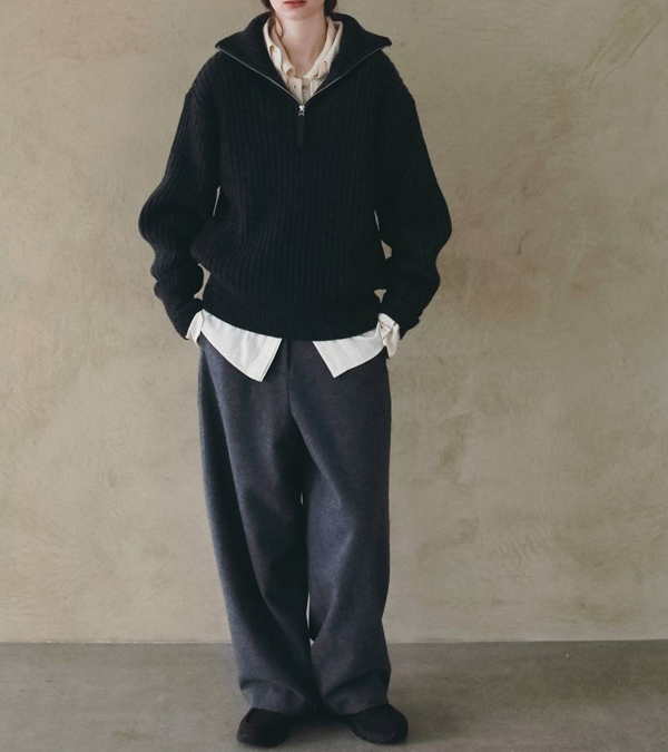 画像6: ハーフジップリブニット　Halfzip Rib Knit