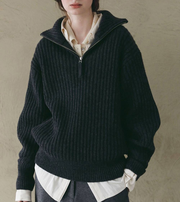 画像5: ハーフジップリブニット　Halfzip Rib Knit