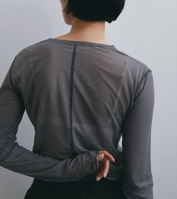 画像10: シアーボーダーロングTシャツ　Sheer Border Long T-shirts