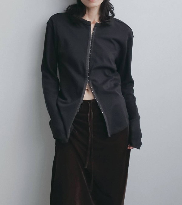 画像16: ジャガードリブフロントホックトップス　Jacquardrib Fronthook Tops
