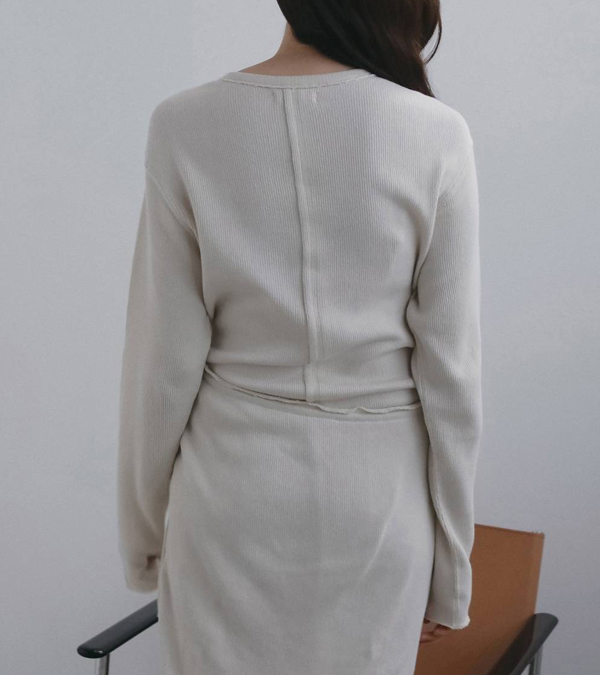 画像7: ジャガードラップワンピース　Jacquardrib Wrap Onepiece