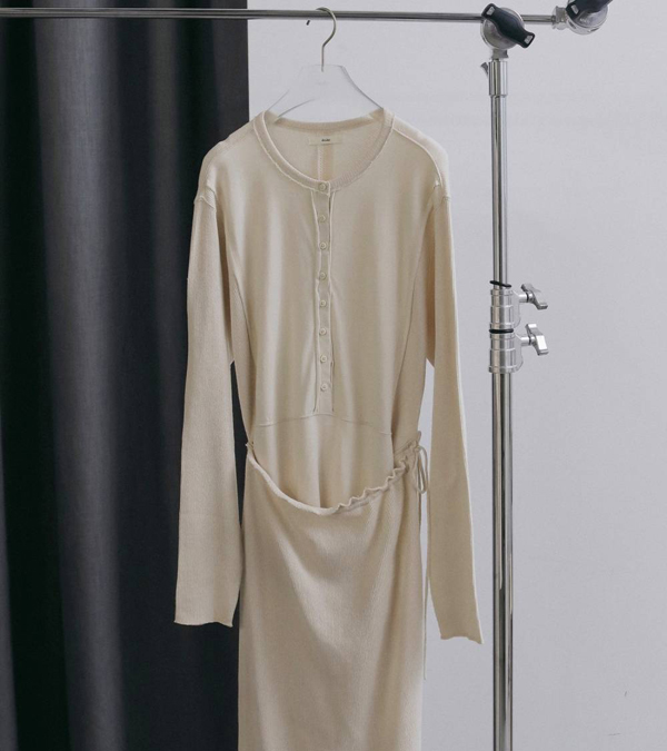 画像2: ジャガードラップワンピース　Jacquardrib Wrap Onepiece