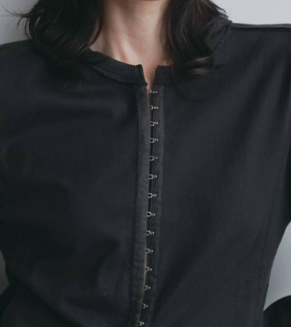 画像17: ジャガードリブフロントホックトップス　Jacquardrib Fronthook Tops