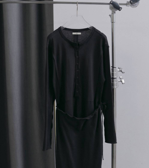 画像3: ジャガードラップワンピース　Jacquardrib Wrap Onepiece